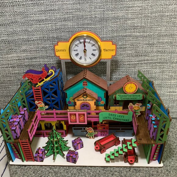 Bobby Rhodes Other - Hand Painted Wooden Santa's Workshop